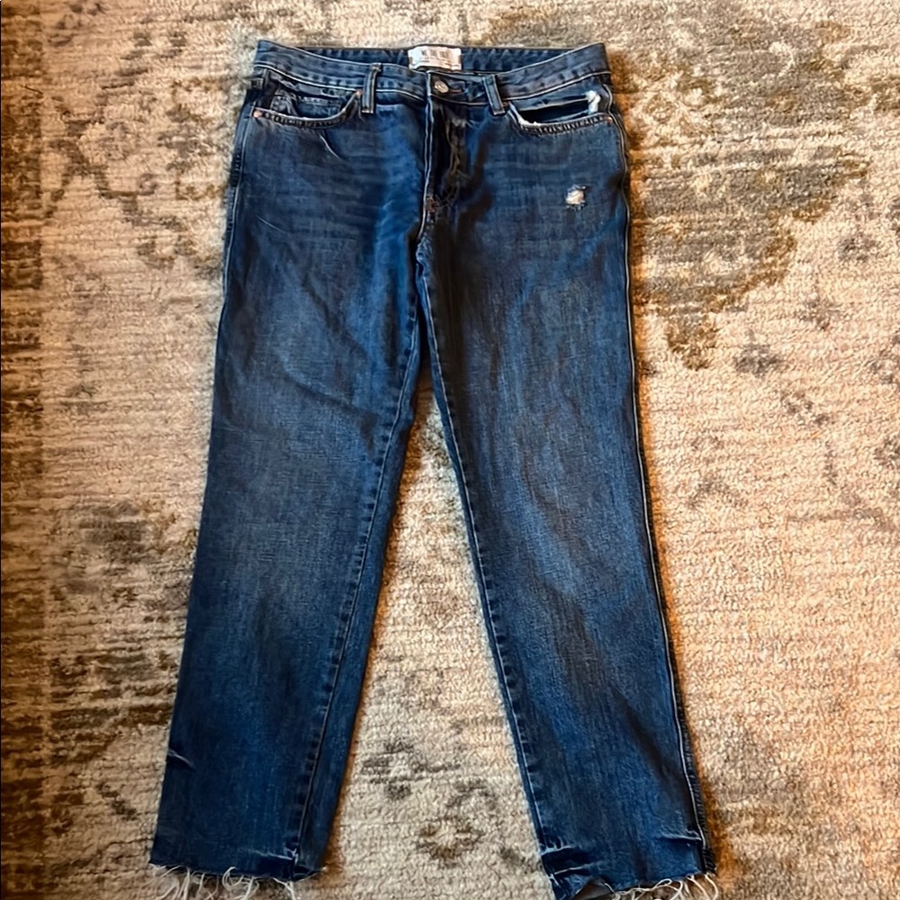 We The Free Blue Straight Leg Jeans